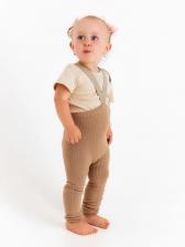 Лосины детские с лямками MINAKU, рост 62-68 см, бежевые