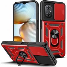 Чехол противоударный для Xiaomi Poco M5 и Poco M4 5G / Поко М5 и Поко М4 5G с защитой камеры armors (Красный)