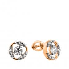 Серьги-пусеты TALANT из золота с бриллиантами