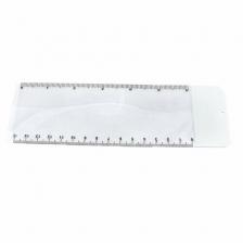 Лупа-закладка с измерительной шкалой, для просмотра и чтения мелкого текста, линза Френеля, размер 19,0 х 6,5 см