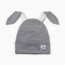 Шапка детская Bunny, серая, размер 50-54
