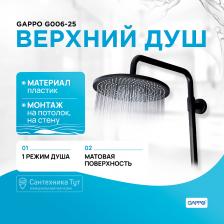 Верхний душ Gappo