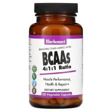 Bluebonnet Nutrition, Bcaa в соотношении 4: 1: 1, 120 растительных капсул