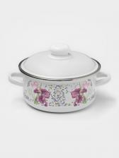 Кастрюля эмалированная «Мозаика», 2 л, d=18 см, индукция, белая