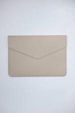 Чехол-конверт кожаный DOST Leather co. для MacBook Air 13"/Pro 13" 2017-2020г. (Цвет: Жемчуг)