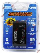 Картридер microsonic cr81, 45-in-1, usb 2.0, черный GF 2263