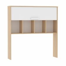 Надстройка для стола «Элиот 041.69», 1300x340x1400 мм, цвет белый фасад/баунти песочный