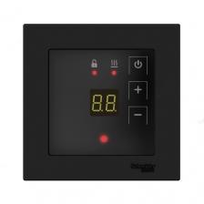 Термостат электроннный теплого пола с датчиком, 16A, механизм, черный ATLAS ТР-09, терморегулятор (без рамки)