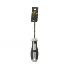 Отвертка шлицевая Эврика представляет собой надежный инструмент для выполнения точных работ. Она оснащена стержнем из прочного материала S2, что обеспечивает долговечность и устойчивость к износу. Магнитный наконечник облегчает захват и удержание крепежа, снижая риск его утери. Рукоять выполнена из двухкомпонентного материала, что обеспечивает комфортный и надежный хват, а ее серо-черный цвет придает отвертке современный вид. Прямая форма ручки способствует удобству использования, особенно при длительных работах.