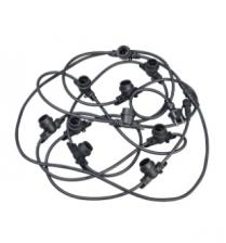 IEK LIGHTING Гирлянда белт-лайт 5м 15 патронов E27 без ламп IP65 черный шнур 2м 230В транзит LGDU601-0-015-05-B-S-65 1 шт