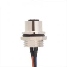 M12 Металлическая авиационная вилка для крепления на панели 2 3 4 5 6 8 12 17-контактная розетка IP67 Мужские и женские сварочные разъемы с адаптером для проводов 30 см