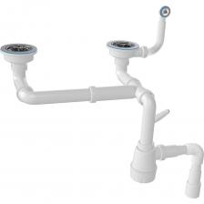 Специальная конструкция сифона обеспечивает высокую пропускную способность и надежность гидрозатвора. Выпуск из нержавеющей стали. Универсальный выход в канализацию d 40/50