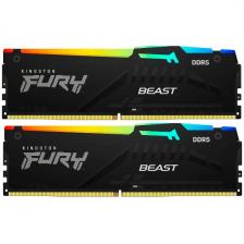 Оперативная память Kingston DDR5 32GB (2x16GB) 6400MHz FURY Beast RGB XMP (KF564C32BBAK2-32)