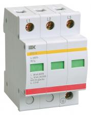 Ограничитель перенапряжения ОПС1-С 3Р 20kA 400B (MOP20-3-C) IEK