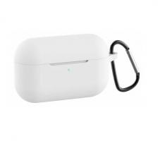 Силиконовый чехол для Apple AirPods Pro с карабином White