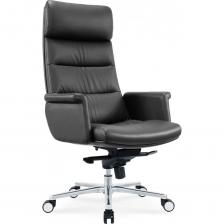 Кресло руководителя CS-LBK-AMSTERDAM с обивкой из натуральной кожи черного цвета напоминает своим дизайном модели известных итальянских производителей. Кресло оборудовано механизмом качания с фиксацией в 4 положениях. Имеет полностью обитые фиксированные подлокотники, которые образуют единое целое с сиденьем. Надежная и элегантная крестовина из полированного алюминия удачно дополняет классический вид модели.