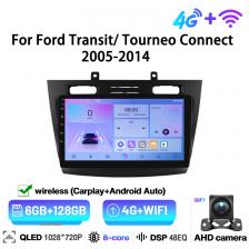Радио Bluetooth для Ford Transit Tourneo Connect 2005-2014 Навигация GPS FM Мультимедийный стереоплеер Carplay Android Auto Audio