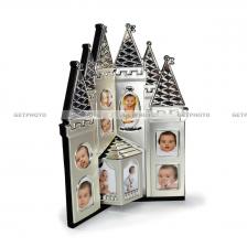 Детская фоторамка для 13 фото разного формата, мультирамка-коллаж, замок GF 3512