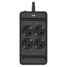 Сетевой фильтр AGNI TP-FS4E - это современное и надежное устройство, разработанное для безопасного и стабильного питания бытовой и цифровой техники. Конструкция модели сочетает инженерную продуманность, высококачественные материалы и многоуровневую систему защиты, что делает её оптимальным выбором для дома, офиса и профессиональных рабочих зон. 4 заземленные розетки типа F с защитными шторками — подходят для российских и европейских вилок. Обеспечивают надёжный контакт и защищают от случайного прикосновения к токоведущим элементам, что делает использование устройства безопасным даже в детских помещениях. ПВС-кабель с медными жилами сечением 3х1.5 мм? обеспечивает стабильную работу при высоких нагрузках, исключая перегрев и снижая потери напряжения. Максимальная нагрузка - до 16 А / 4000 Вт - модель подходит для подключения не только бытовых, но и энергоёмких устройств: обогревателей, системных блоков, бытовой электроники и прочего оборудования. Сетевой фильтр оснащён автоматическим предохранителем, варисторами и термопредохранителем, а также дополнительными защитными элементами на плате. Комплексная система предотвращает: перегрузку по току; короткое замыкание; перегрев и возгорание; импульсное перенапряжение. Индикация состояния и диагностика: Заземление - световой индикатор автоматически включается при корректном подключении к розетке с заземляющим контуром. Отсутствие индикации может свидетельствовать о неисправности заземления — в этом случае рекомендуется обратиться к квалифицированному электрику. Предохранитель - LED-индикатор работы предохранителя загорается при подключении устройства и сигнализирует о нормальной защите. Если индикатор погас, это означает, что сработала защита от перегрузки. Для восстановления работы нажмите на кнопку перезапуска встроенного предохранителя. Кнопка питания позволяет полностью отключить все подключённые устройства одним нажатием, повышая удобство и энергоэффективность. Компактные габариты позволяют экономить пространство при размещении устройства на рабочем столе или в технической зоне. Возможность настенного крепления обеспечивает удобную установку в офисах, мастерских и производственных помещениях.