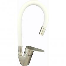 Однорычажный смеситель для кухни Смеситель для кухни OUTE однорычажный из нержавеющей стали SUS 304, белый/хром T40583B T40593B