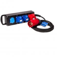 Промышленный удлинитель на колодке Атлант КГ 5x2,5 20м (1x380В 32А CEE 5P/2x220В 16А CEE 3P /1x220В 16А SCHUCO) ТЕН303-161