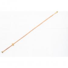 Медная подводка предназначена для соединения смесителей с трубами подвода горячей и холодной воды. Выполнена из медной трубы М2М8х1 ГОСТ 617-72, что позволяет изгибать подводку по месту в процессе её монтажа. Внутренний диаметр 6 мм, минимальный радиус гиба 30 мм, минимальное расстояние начала изгиба трубки от места пайки штуцеров к трубке -30мм. Подводка выполнена по технологиям, обеспечивающим прочность до 200 атмосфер. Штуцер М10х1 с резиновым кольцом. После монтажа в смеситель медная трубка выгибается по месту без излома. Накидная гайка G1/2. Длина трубки 700мм Рабочее давление - 1,0 Мпа Расход воды через подводки при давлении 0,05 МПа 4,2 л/мин Диапазон рабочих температур от +5 до +75 °С Присоединительные размеры: -наружная резьба штуцера М10х1-6g ГОСТ 24705 -внутренняя резьба гайки G1/2"-В ГОСТ 6357