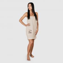 Накидка парео Asil вафельная женская коричневая 70х140 см