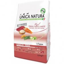Корм для собак Unica Natura оленина, с рисом, с морковью 2500 г