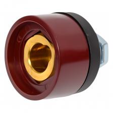 энаргит Панельная розетка 35-50мм (1 шт) "класс В", цвет красный арт. П35-50-1-B-R используется для установки на панелях сварочных аппаратов для подключения к ним сварочных кабелей не зависимо от вида сварки и производителя. Качественный соединитель из латуни, имеет хорошую стойкость к окислению, высокую проводимость и длительный срок службы.