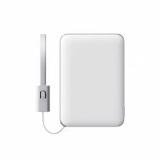 Ультратонкий внешний аккумулятор Xiaomi Ultra-Thin Power Bank with Built-in Cable 5000 mAh 22.5W Ice Porcelain White (PB0522S)