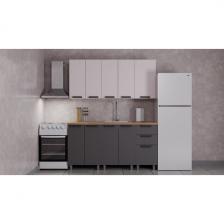 ГК Аленушка 1,6м Лилия Кашемир/Сталь, черный (без столешницы)