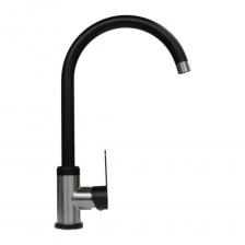 Черный смеситель для кухни с высоким поворотным изливом CULTO MARK подойдет всем ценителям современного дизайна и надежности конструкции. Однорычажный кран для кухни изготовлен из нержавеющей стали что обеспечивает долговечное использование. Кухонный смеситель оснащен керамическим картриджем, что гарантирует долговечность использования. Излив смесителя для кухни имеет черное матовое покрытие, которое защищает кран от налета и механических повреждений. Кран имеет широкий угол поворота, что позволяет использовать кран на две кухонные мойки. Смеситель имеет уникальный дизайн и походит к любому кухонному гарнитуру. Продукция компании CULTO проходит контроль качества и изготавливается в соответствии с высокими международными стандартами.