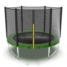 Батут каркасный EVO JUMP Just Outside 10ft green с защитной сеткой, диаметр 305 см