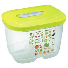 Tupperware Контейнер "Умный холодильник" высокий 1800 мл, 14x19 см, прозрачный/зеленый, 1 шт.