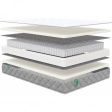 Матрас Sleeptek MAX Foam S500 90x200 см MSMFS500-90-200 - это классическая модель, рассчитанная на отдых с высоким комфортом.Внутри матраса установлен независимый блок пружин и упругая ортопедическая пена, которая плавно облегает фигуру со всех сторон, словно мягкое облако.Универсальная средняя жесткость двух спальных поверхностей делает матрас подходящим для комфортного сна максимально широкого круга людей.Матрас рассчитан на большую нагрузку до 120 кг на спальное место.Ортопедическая пена - упругий и эластичный наполнитель, который формирует очень удобную спальную поверхность за счет подстройки под анатомические формы человека.За распределение весовой нагрузки и правильную точечную поддержку в матрасе отвечает независимый блок пружин. Система включает сразу 500 спиралей на спальное место, что позволяет добиться очень точной подстройки под изгибы позвоночника.Трикотажный чехол MAX получил велюровый бурлет и мягкие спальные поверхности с высокообъемной стежкой. Для удобства матрас имеет вышивные ручки.Модель поставляется в скрученном виде.