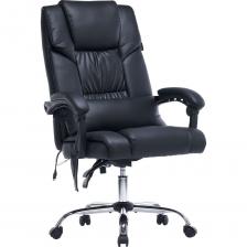 Кресло CACTUS CS-CHR-OC02M-BK черный, экокожа, крестовина сталь 1884023