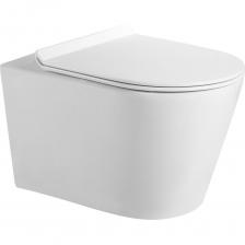 Унитаз подвесной безободковый под инсталяцию HOLLER HOST - это идеальное сочетание современного дизайна, инновационных технологий и безупречного качества. Изготовленный из высококачественного керамического фарфора, обогащенного кварцем и полевым шпатом, эта модель обладает высокой прочностью и долговечностью. Благодаря тщательному контролю качества на всех этапах производства, материал имеет гладкую и плотную структуру, что обеспечивает низкий коэффициент водопоглощения - всего 0,05%. Этот подвесной унитаз с микролифтом предназначен для монтажа с любой системой инсталляции. Безободковое исполнение гарантирует эффективный и равномерный смыв, упрощая уход за ним. В комплекте идет сиденьем из дюропласта, которое отличается высокой устойчивостью к химическим и бактериальным воздействиям. Сиденье имеет гладкое и приятное на ощупь покрытие, а микролифт обеспечивает мягкое и плавное опускание крышки. Компактные размеры (530х360х350 мм) делают изделие отличным выбором для помещений любого размера.