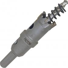 Коронка кольцевая по металлу твердосплавная PROTON предназначена для сверления дрелью отверстий из нержавеющей стали, алюминия, стали, латуни. Для центрирования отверстий используется центрирующее сверло.Коронка кольцевая по металлу PROTON отличается высокой производительностью и улучшенными качественными характеристиками по обработке металла, способна работать в тяжелых условиях.Обработка чугуна, твердых материалов, нержавеющей стали, медь, алюминий.Внимание, изображение товара может отличаться от реального! Верные параметры указаны в технических характеристиках товара.