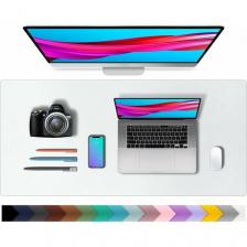 Коврик для клавиатуры и мыши на рабочий стол. Настольный, большой, коврик для офиса и дома 45 см х 90 см, белый