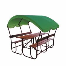 Беседка для дачи «Летняя», 2x1.8x1.9 м, металл, с салатовым тентом