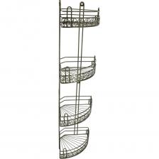 Представляем вашему вниманию 4-х ярусную полку для хранения вещей. Если вы хотите гармонично разместить предметы в доме, чтобы они были всегда под рукой, то данная модель станет для вас отличным решением. Это удобный органайзер для вещей, который подойдет для ванной, для кухни, для туалета, для лоджии, для дачи и любого другого места, где необходимо разместить предметы. Угловая полочка имеет компактные размеры и будет отлично смотреться в любому углу и в любом интерьере. Она способна выдержать большой вес, благодаря чему вы можете хранить на ней бытовую химию, предметы личной гигиены, цветы, предметы интерьера и многое другое. С помощью данной полочки можно задекорировать угол, разместив на ней цветы и поставить предметы декора. Металлическая полка изготовлена из прочной стальной проволоки и имеет надежное покрытие, которое защищает изделие от ржавчины. Навесная полочка будет долго сохранять свой внешний вид и радовать вас своей практичностью и красотой. С помощью двух саморезов, которые вы найдете в комплекте, можно легко установить полку в нужном месте. Приятного пользования! Изготовлено в России.