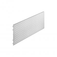 Универсальная перфорированная панель с квадратной перфорацией 10х10 мм и шагом 38 мм позволяет разместить большое количество аксессуаров для инструмента (держатели гаечных ключей, отверток, сверл, торцевых головок, полок разного размера), а круглые отверстия D7 мм с шагом 25 мм подойдут для большинства крючков российских и зарубежных производителей. Совместимо с гардеробными системами Титан GS, Larvij, Elfa.