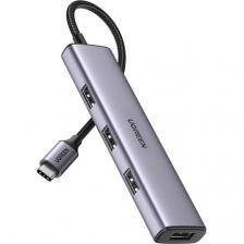 USB-хаб UGREEN USB-C to 4x USB 3.0 Hub, серый CM473 20841_