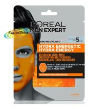 Энергетическая тканевая маска 1шт 30г L'Oreal Men Expert Hydra Energetic, L'oreal Paris