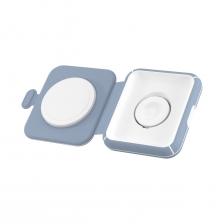 Беспроводное зарядное устройство LYAMBDA 2 в 1 MagSafe Blue (LMS201_BL)