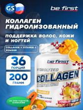 Коллаген 1,2,3 тип Be First Collagen + vitamin C powder (коллаген с витамином С) 200 г, Экзотик