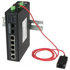 Управляемый (L2+) PoE коммутатор Управляемый (L2+) коммутатор OSNOVO SW-70402/ILS Gigabit Ethernet на 4xRJ45 + 2 SFP порта c датчиком температуры и влажности sct1350