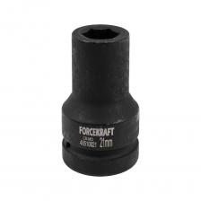 Головка ударная глубокая 6-гранная 21мм 1" от бренда FORCEKRAFT предназначена для использования с ударным гайковертом и позволяет легко и быстро затягивать и откручивать крепежные элементы. Она имеет глубокую конструкцию. Изготовлена головка из прочной хром-молибденовой стали, которая обеспечивает долговечность инструмента. Это делает ее идеальным выбором для профессиональных задач, где требуется высокая надежность и точность. Так же головка имеет шестигранный профиль, что обеспечивает надежное соединение с ударным гайковертом и предотвращает соскальзывание инструмента. Кроме того, она выдерживает высокие нагрузки и не деформируется при использовании. Головка находит применение в автомобильном ремонте, механических работах, строительстве и других областях, где требуется сильное крепление.