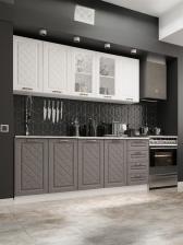 Кухня прямая «Агава», 2000x600 мм, цвет акация белая/трюфель