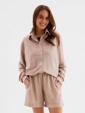 Костюм женский (сорочка, шорты) MINAKU цвет бежевый, р-р 48